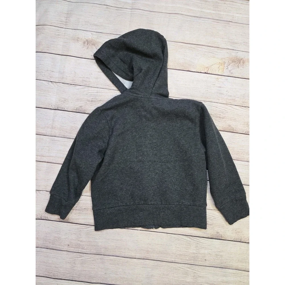 Old Navy‎ Boy's Full Zip Hooded Sweatshirt Size XS (5) Charcoal Gray